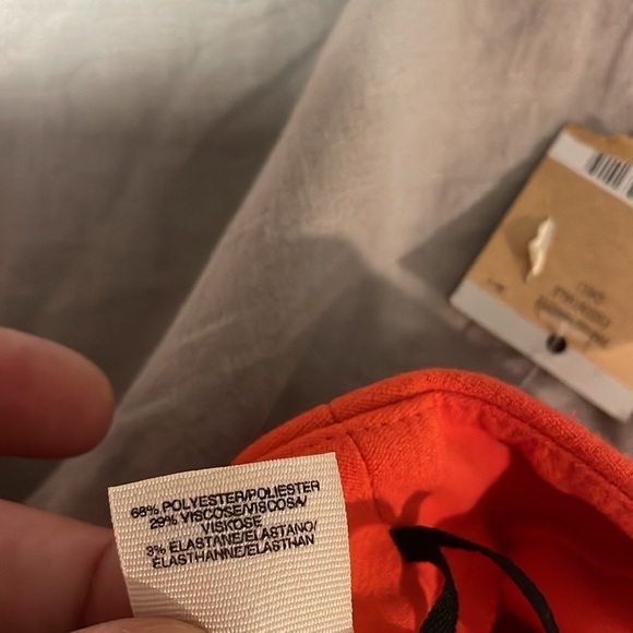 NEW Rachel Mini Skirt 0 Apron Pockets Coral Orange Red Retro Mod Zip Front - Picture 11 of 13